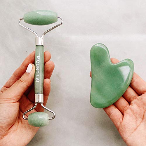 Mount Lai - Jade Спа комплект за лице | Мощно средство за облекчаване на подпухналостта, успокояване и стягане на кожата