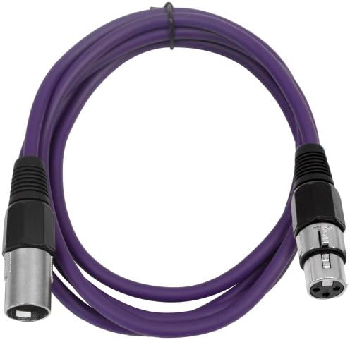 СЕИЗМИЧЕН АУДИО кабел за Свързване SAXLX-6 - 6' Purple XLR Male - XLR Female - Балансиран пластир кабел с дължина 6 метра
