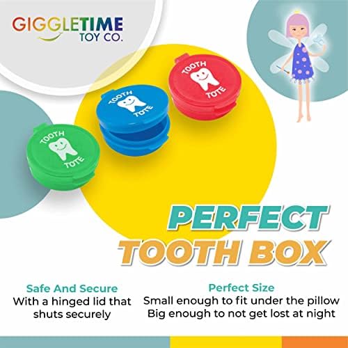 Комплект кръгли притежателите на зъбите Giggle Time (36 броя) - Кръгла поставка за млечни зъби, Набор от Феята на Зъбките, Спомен за