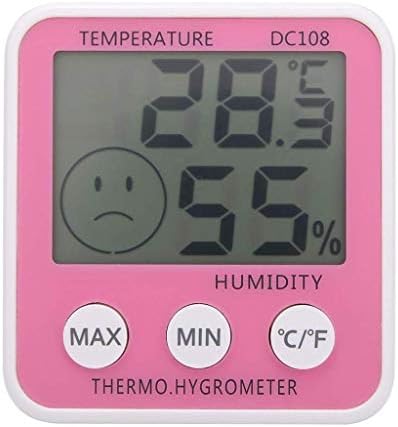 UXZDX CUJUX Термометър-Влагомер за стая, Сензор за температура и Влажност с Цифров Настолен часовник, Точен с подсветка
