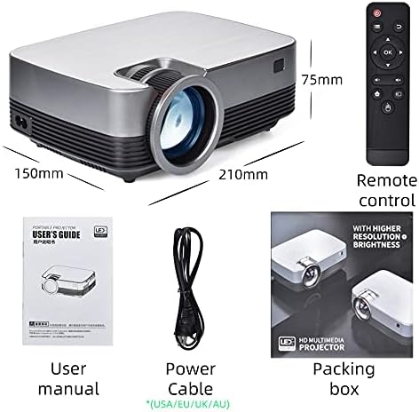 Дебел видео проектор Q6 за домашно кино с поддръжка на Full 1080P Movie в прожектор WiFi 10 TV Box Избор (Размер: Q6)