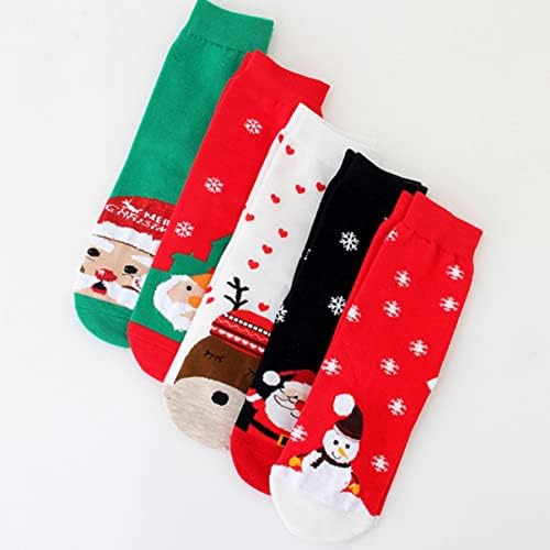 GALPADA 6 двойки Преки Зимни чорапи за парти с Коледа, Очарователен Сувенири, Коледна серия от Снеговиком, Топло Фигура, Cartoony