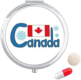 Национален Флаг На Канада Синьо Модел На Калъф За Хапчета В Джоба Кутия За Съхранение На Лекарства Контейнер Опаковка