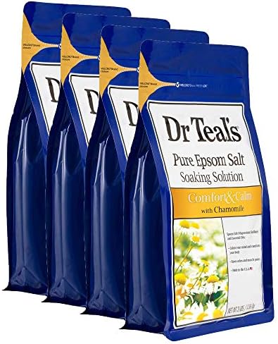 Подаръчен комплект Dr. Teal's Comfort & Спокойно за приемане на вани за Деня на майката (4 опаковки по 3 кг) - Етеричните масла от