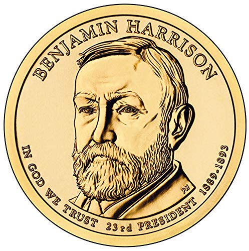 2012 P Позиция B BU Бенджамин Харисън Президентски долар Избор на долара Необращенный монетен двор на САЩ