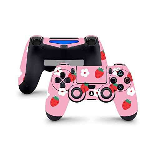 Кожата контролер ZOOMHITSKINS PS4, съвместим с контролер Playstation 4, японско аниме Бяло-розова сакура в цвят череша, Здрав, подходящ