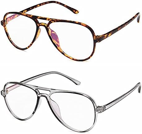 2 чифта прозрачни сиви леопард двухлучевых спортни очила за четене в стил авиаторски + 1,0 ~ + 6,0