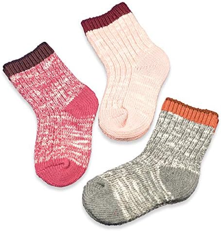 Чорапи за малки момчета и Момичета - 3 Чифта Дебели Топли Памучни Безшевни Чорапи, Дебела тел За Деца, Детски Памучни Чорапи за екипажа