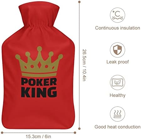Короната с Бутилки за топла Вода Poker King Гума Чанта за топла вода със Сладка капак за облекчаване на болката При Гърчове