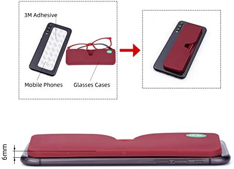 Linno 2 елемента Удобни Очила за четене за мобилни телефони в Метална рамка - Червено +1,00