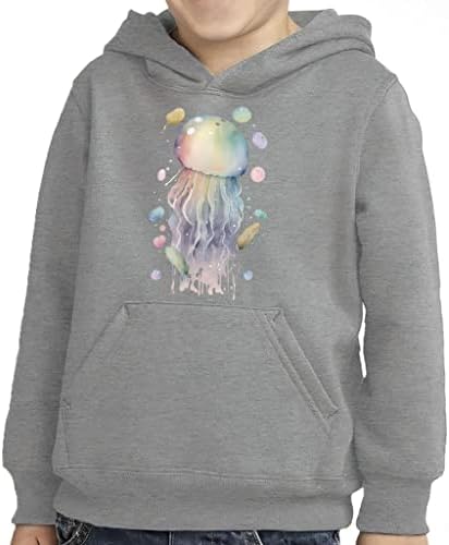 Hoody-Пуловер за деца с Медуза - Мультяшная Hoody Отвътре с Гъба - Илюстрация Качулки за деца
