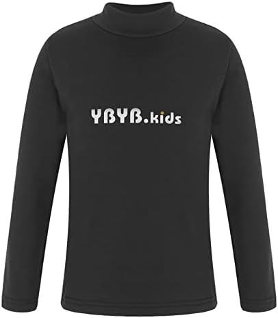 YUUMIN/ Детски Пуловер с дълги ръкави За Момчета и Момичета, Базова Многопластова Тениска, Тениски с високо Воротом, Меки Термофутболки
