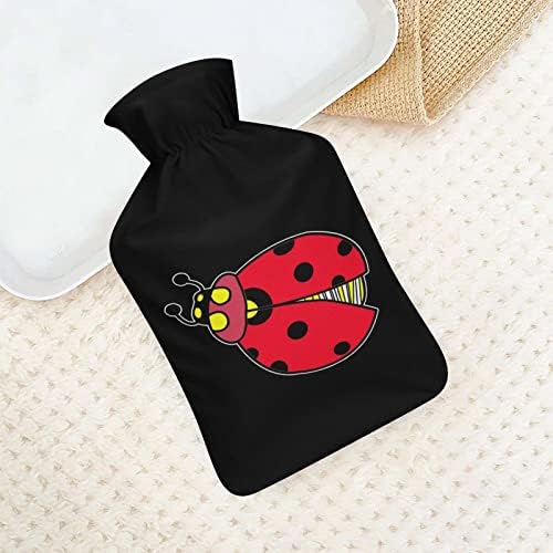 Чанта за Топла Вода Ladybug Lady Гумена 1 Л с Капак за Бутилка за Гореща Вода за Инжекции, Защита от Топлина и Студ, Релаксация