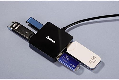 Хъб Hama | Multiquad с храненето от гуми 1: 4 с USB порт 2.0 | Лаптоп / Персонален компютър / MacBook /iMac - Черен