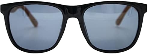 Мъжки Квадратни Слънчеви очила Panama Jack, Черни лещи с видоизменени поляризация от имитация на Дърво