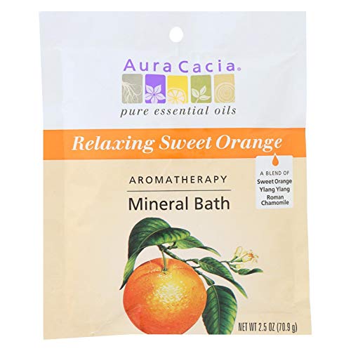 Минерална сол за вана Aura Cacia Relaxing Сладки Orange Ароматерапия, 2,5 Грама в опаковка - 6 броя в опаковка.6