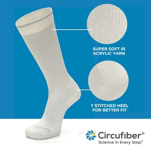 Мъжки Женски диабет чорапи Circufiber за мъже – Подобрява кръвообращението, Намалява отоците и болката, Удобни, свободно намаляване