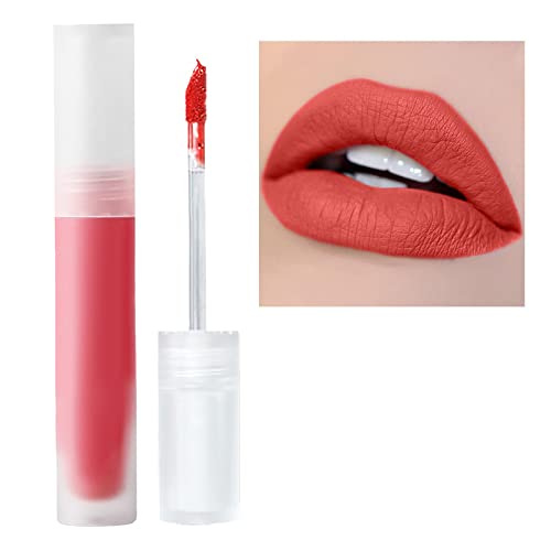 Червило Velvet Lipstick Мързел Lipstick Устойчив блясък за устни с високо съдържание на пигмент, Водоустойчив и лек Цвят червило Мързел Lip