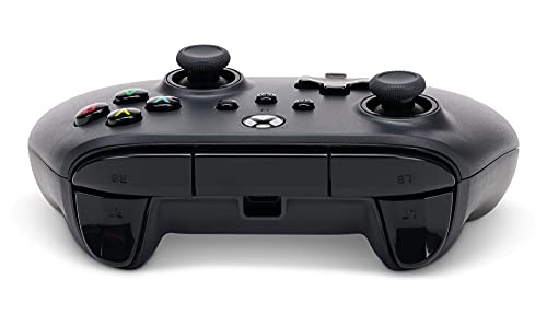 Жичен контролер PowerA за Xbox Series X|S - Черен, геймпад, контролер за игри, гейм контролер, работи с Xbox One и Windows 10/11