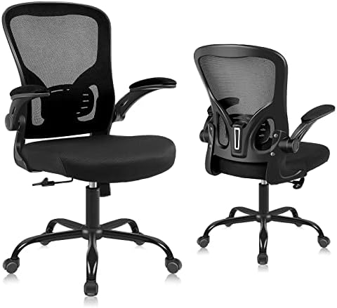 Ергономичен Офис стол Flysky с Дишаща Мрежа, Въртящи Компютърен Стол, Офис Стол с подкрепата на Лумбалната част на гърба, Офис