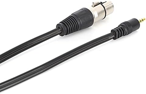 Кабел SALUTUY 3.5 мм от щепсела към XLR-штекеру, Здрав кабел Микрофон с двоен Моно, удобен за улавяне на Кондензаторен