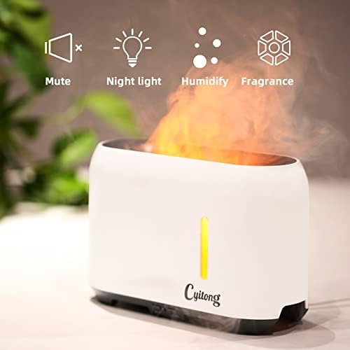 Дифузер за етерични масла, 7 цвята, 2 режима на пръскане, Пламенеющие лампи, Безшумен Овлажнител на въздуха CYITONG с охлаждащ мъгла и защита