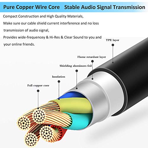 Сменяеми кабела за Astro A10 A30 A40 A50, Кабел с регулатора на силата на звука и вградена функция за изключване на звука и микрофон, 2,0 М 6,5 Метра, Здрав кабел в оплетке, Съвме?