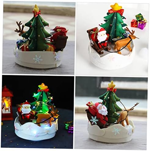 Toyvian 1 Комплект Коледни Материали Музикален Декор Водни Настолни Играчки Коледна Елха Музикална Ковчег Коледна Ръчно изработени