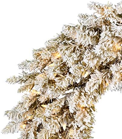 Изкуствен Коледен Венец Vickerman 30 от Матово Злато с Топли бели led светлини - Коледен Венец От Изкуствена Яде - Сезонен