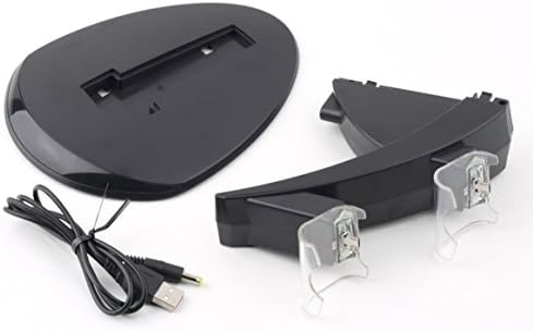 Поставка за зарядно устройство Black PVC Dual USB Charging Dock Station за контролер PS4