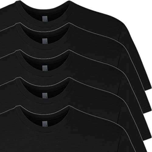 Тениска CVC Crew Премиум-клас на следващото ниво, черна XX-Large (опаковка от 5)