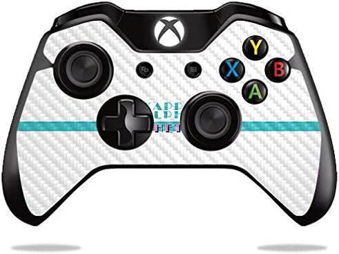 Обшивка MightySkins от въглеродни влакна контролера на Microsoft Xbox One или S - Капа Алфа Theta Miami | Текстурирани покритие от въглеродни
