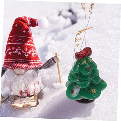 Homoyoyo 10шт Мини-Покритие От Смола Дядо Украшение Дървета Сочен Басейн украсена с Зелена Коледна Елха Аксесоари