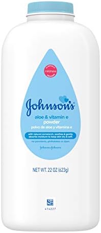 Детска присыпка Johnson ' s с натурално царевично нишесте, алое и витамин е кучешка кожа, хипоалергенни, 22 грама (опаковка