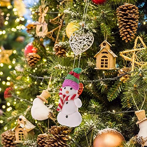 NUOBESTY 3 бр. Декорации От Смола под формата на Снежен човек, Коледни Адвент-Календар, Коледни Украси, Украса на Коледната
