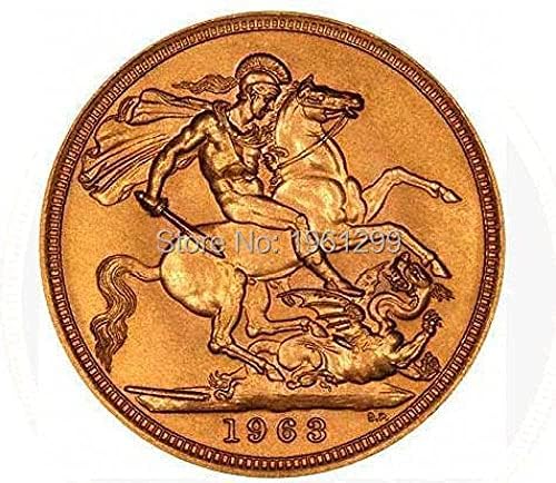 Мини размер 22 МмТолщиной 1,8 мм 1963 г. Соверенная Кръгла Монета 5 парчета в ръка