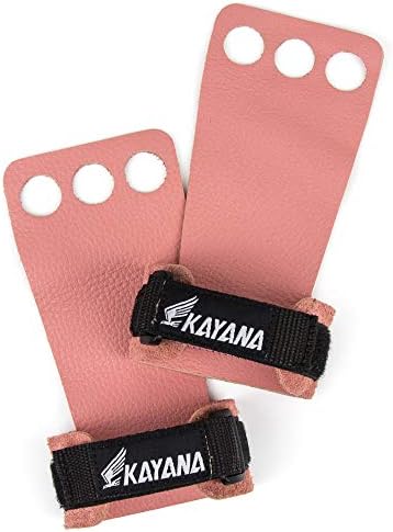 Кожени гимнастически скоби KAYANA с 3 дупки за ръце, Защита на ръцете и подкрепа за китките за по-тренировки, kettlebells, набирания,