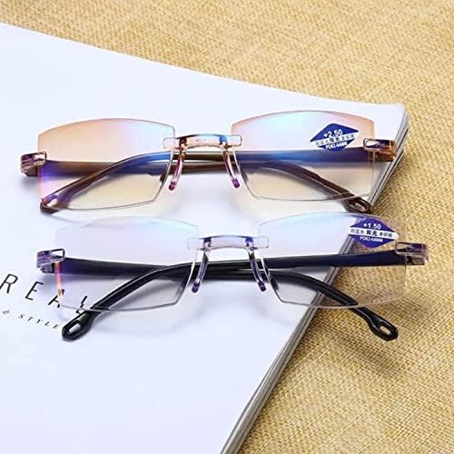 Очила за четене с двойно предназначение OSEVIO Color Glint Sapphire Висока твърдост с анти-Син ефект, Прогресивно За далечния и Близкия четене