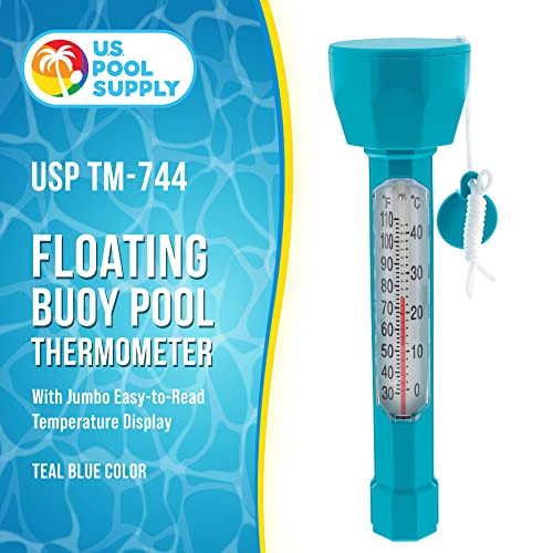 Термометър за басейн с мокър буем, доставени от САЩ, с Гигантски, лесен за четене дисплей на температурата