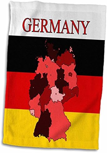 Триизмерно изображение на картата екзотична Германия на Знамето на Германия - Кърпи (twl-243565-1)
