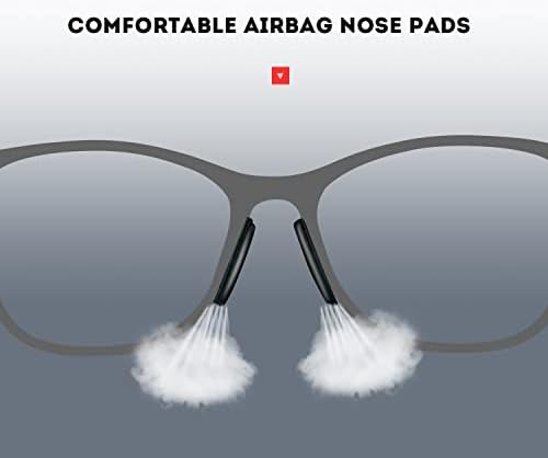 Носа облицовка за очила SMARTTOP със възглавница за сигурност в 10 двойки, Актуализирани очила с две дупки, Силиконови носа
