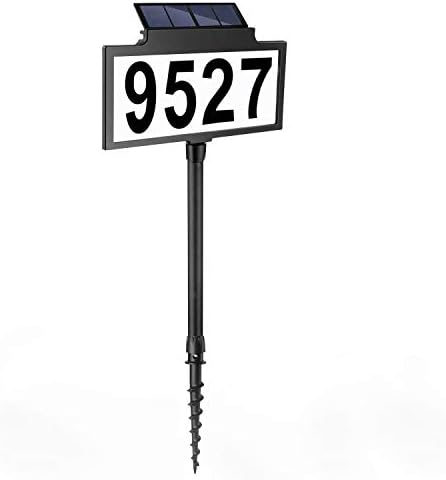 Слънчевата Адресна Табела LeiDrail Номера на Къщата за външна Адресна указателни Табели с Led Задно осветяване, Водоустойчив, С