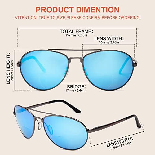 Amorays Бифокални Очила за Жени и Мъже, 2 Опаковки Слънчеви очила в Ретро стил UV400 с Пружинным тръба на шарнирна Връзка, Тонирани Стъкла