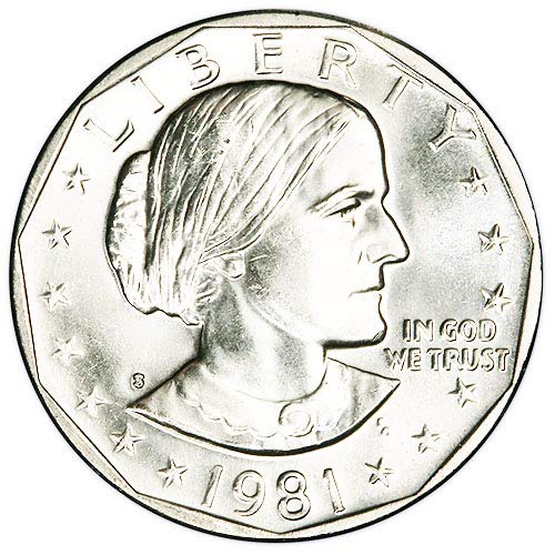 1981 S BU Сюзън B Anthony S. B. A. Избор на долара Необращенный Монетен двор на САЩ