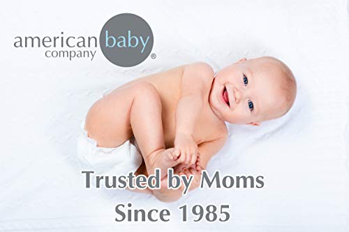 Чаршаф от естествен памук American Baby Company от Перкаля за стандартни легла и матраци за деца, Тъмно-Синя, Мека Дишаща, за момчета