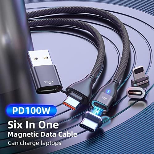 Кабел BoxWave, който е Съвместим с Simbans TangoTab (10 инча) - Кабел MagnetoSnap PD AllCharge (100 W), Кабел за зареждане Magnet PD мощност