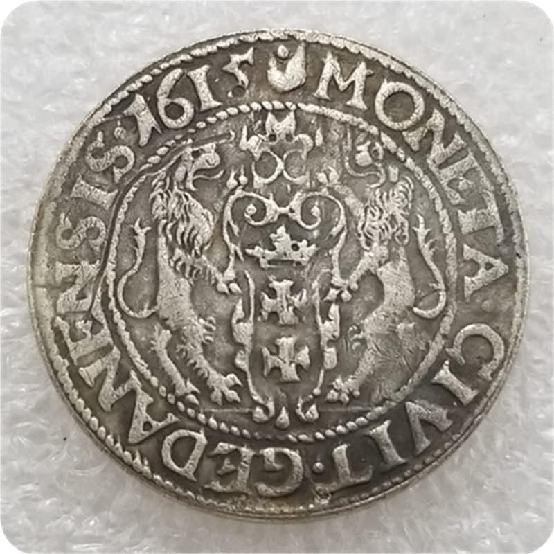 QINGFENG Старинни Занаяти Полска Монета 1615 Възпоменателна Монета