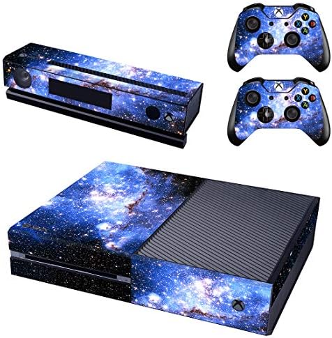Стикер SKINOWN за конзолата Xbox One и 2 контролери с 1 скин Kinect (Blue Galaxy)
