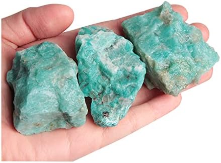 Acxico 200 грама Необработени Кристали амазонита Необработени камъни - ite Скъпоценен Камък Кристални камъни