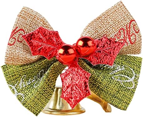 Елегантен Коледен Коледа камбанка с бантиком, Искрящи Ярки цветове, Висока якост, Многоцелеви Декоративен Метален мини-Уникален